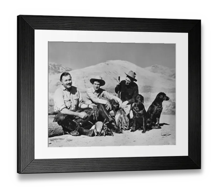 Framed Print : Ernest Hemingway and Gary Cooper on Hunting Excursion Framed Print : Ernest Hemingway and Gary Cooper on Hunting Excursion