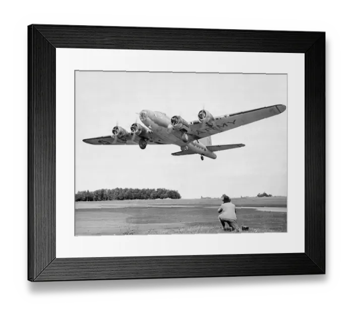 Framed Print : B-17 Bomber Taking Off Framed Print : B-17 Bomber Taking Off