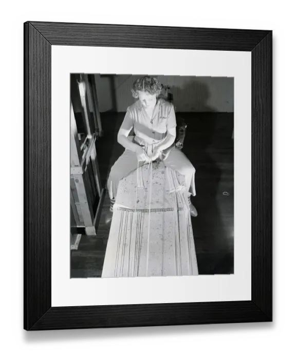 Framed Print : Woman On Table Putting Shroud On Parachu Framed Print : Woman On Table Putting Shroud On Parachu
