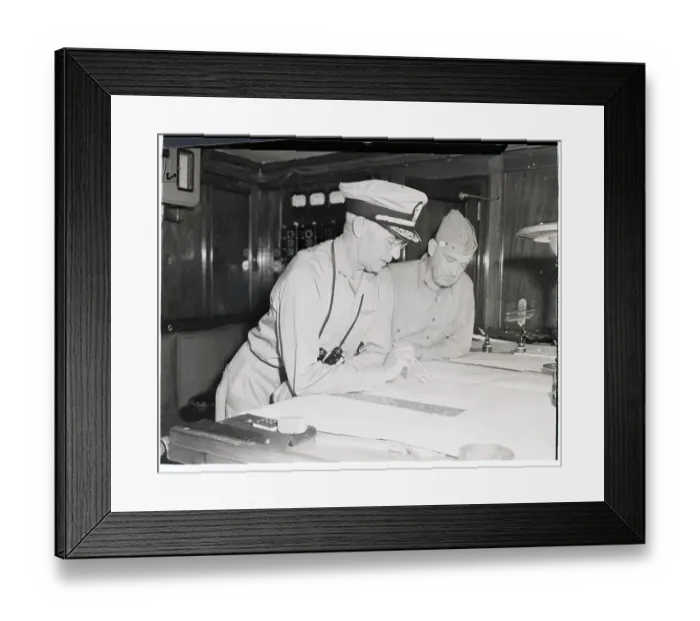Framed Print : Military Men Planning a Course of Action Framed Print : Military Men Planning a Course of Action