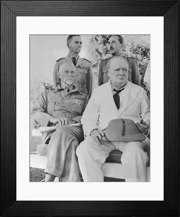 Framed Print : Winston Churchill Posing with Colleagues Framed Print : Winston Churchill Posing with Colleagues