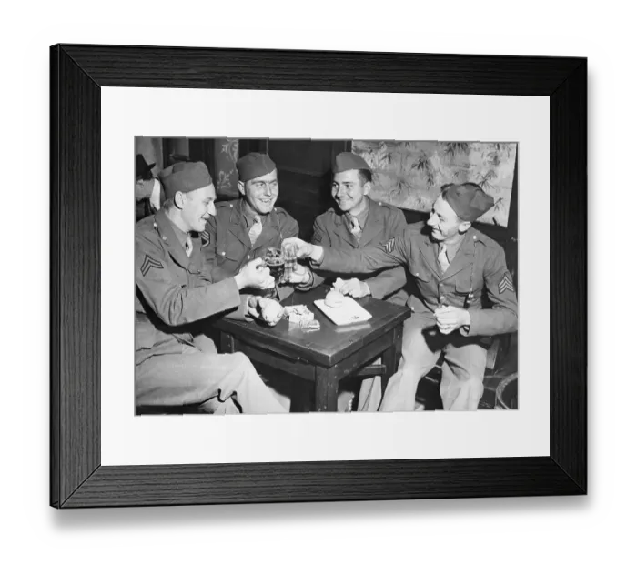 Framed Print : Soldiers Celebrating Framed Print : Soldiers Celebrating