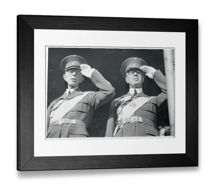Framed Print : King Gustav V and Prince Gustav Saluting Framed Print : King Gustav V and Prince Gustav Saluting