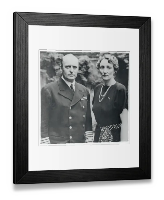 Framed Print : Prince Olav Posing with Princess Martha Framed Print : Prince Olav Posing with Princess Martha
