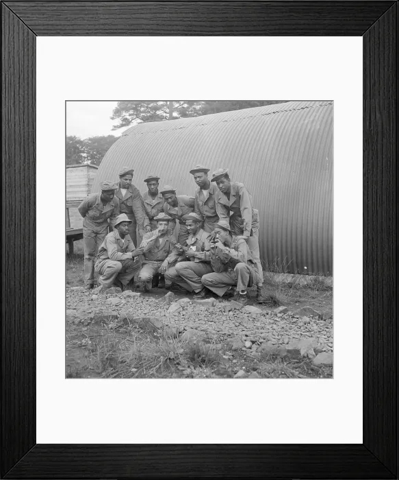 Framed Print : African American Soldiers Singing