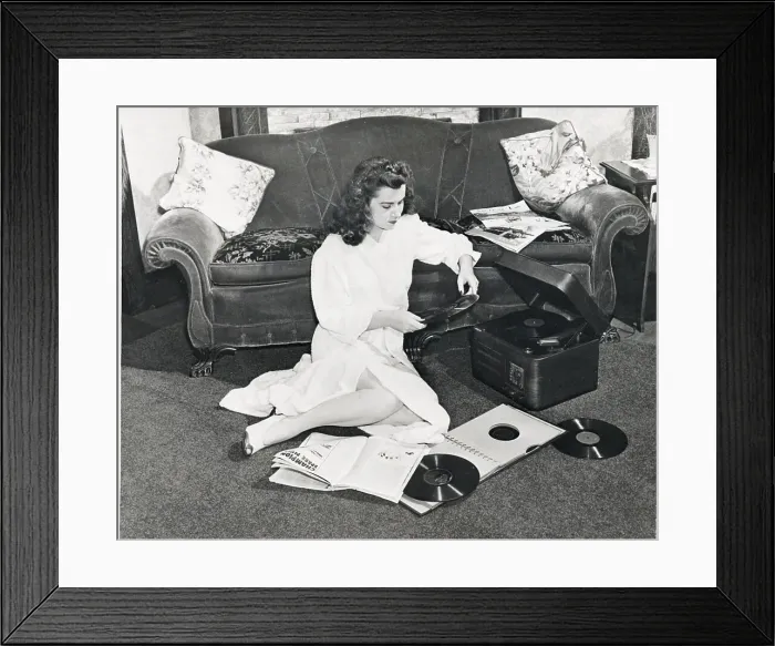 Framed Print : Girl Listens To Music, Reads Magazines Framed Print : Girl Listens To Music, Reads Magazines