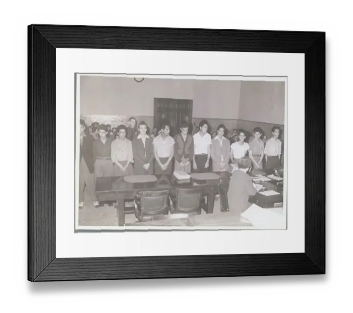 Framed Print : Line-Up of Gang Members Framed Print : Line-Up of Gang Members
