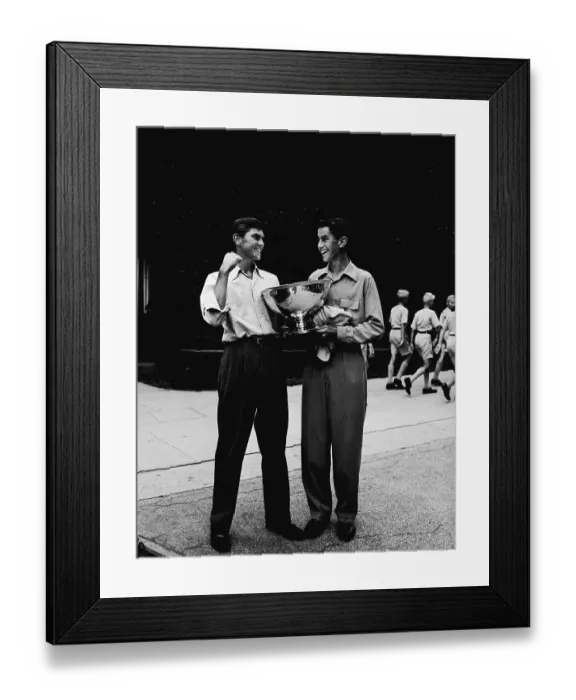 Framed Print : Doubles Tennis Champs, Junior Framed Print : Doubles Tennis Champs, Junior