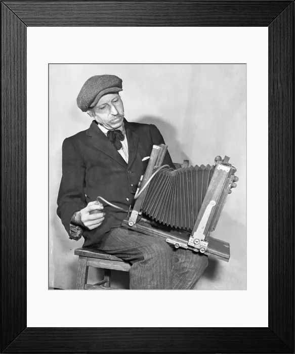 Framed Print : Portrait of Langley Collyer Examining Camera Framed Print : Portrait of Langley Collyer Examining Camera