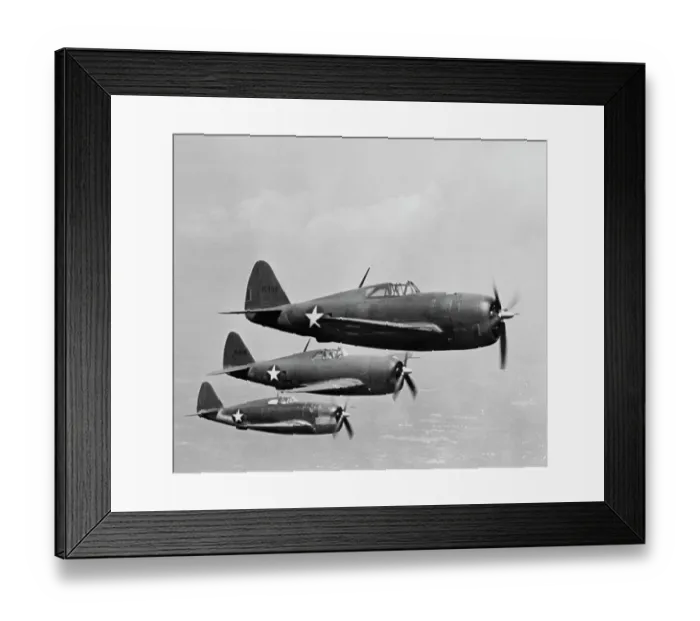 Framed Print : USAAF P-47 THunderbolt Fighter Planes in Flight Framed Print : USAAF P-47 THunderbolt Fighter Planes in Flight