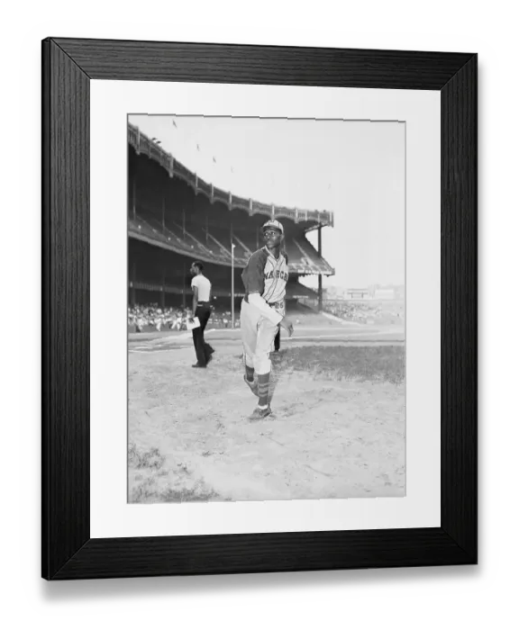 Framed Print : Leroy Satchel Paige In Middle Of Pitch Framed Print : Leroy Satchel Paige In Middle Of Pitch