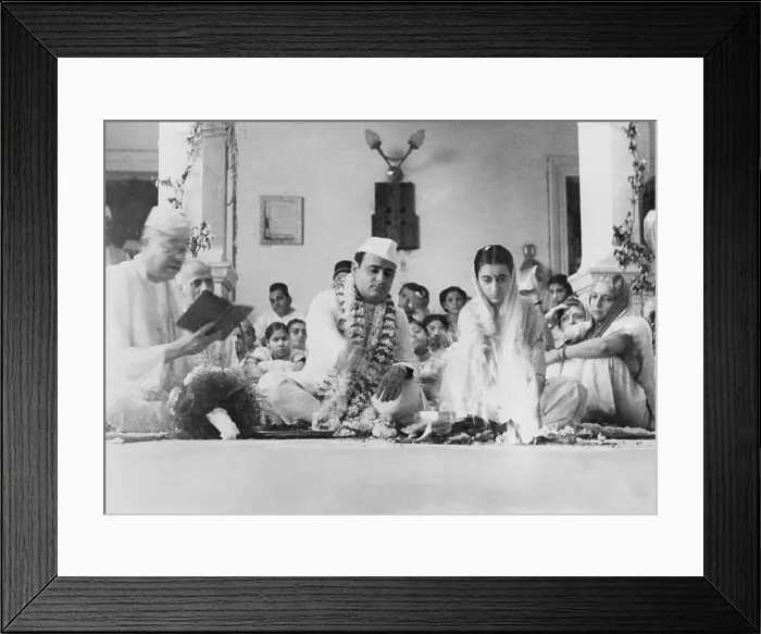 Framed Print : Marriage Of Feroze Gandhi And Indira Nehru Framed Print : Marriage Of Feroze Gandhi And Indira Nehru