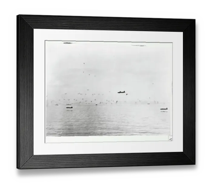 Framed Print : Plane Flying over Solomon Island Site Framed Print : Plane Flying over Solomon Island Site