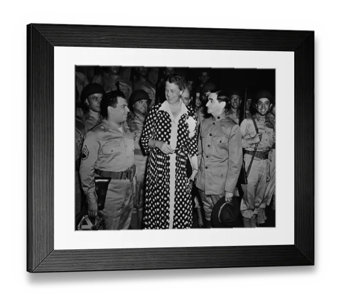 Framed Print : Eleanor Roosevelt Visiting the Backstage of This is The Army