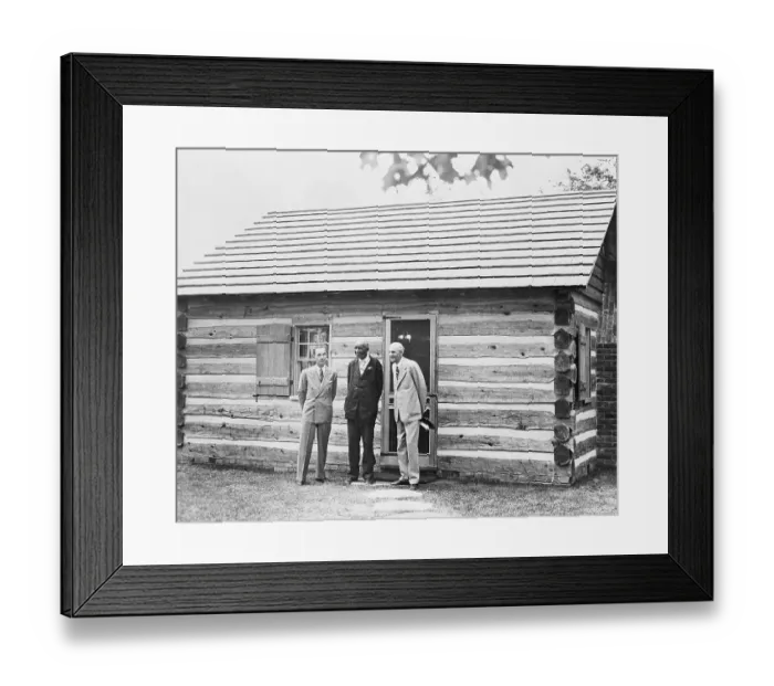 Framed Print : George Washington Carver Standing With Edsel and Henry Ford