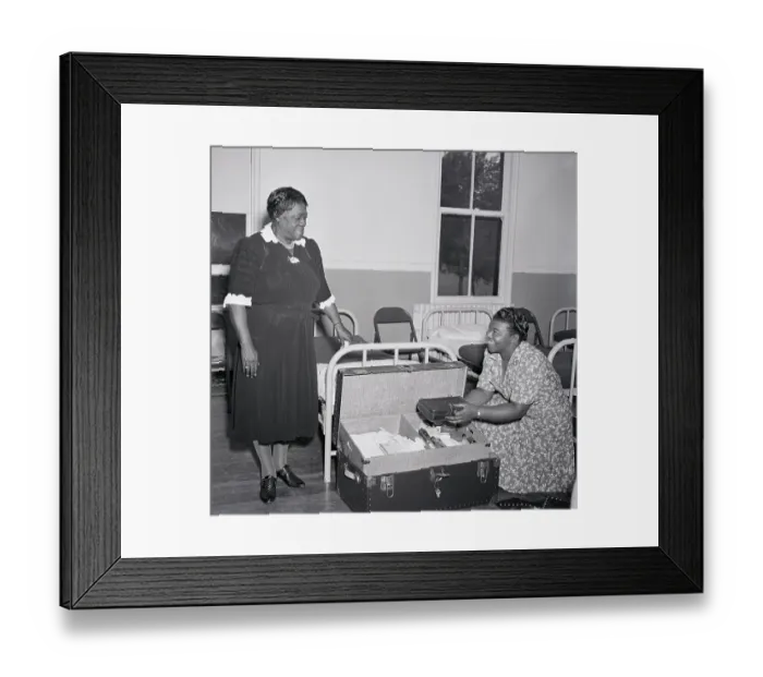 Framed Print : Mary McLeod Bethune Greeting WAAC Enlistee Framed Print : Mary McLeod Bethune Greeting WAAC Enlistee