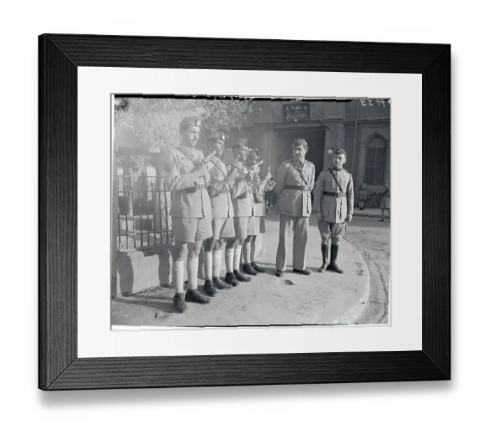 Framed Print : Police Chief Inspecting Officers
