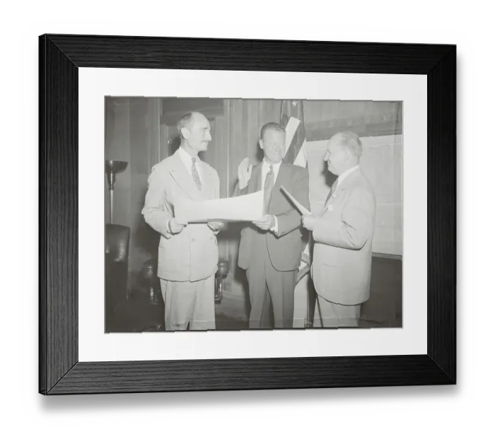 Framed Print : Immigration and Naturalization Ceremony for Earl G. Harrison Framed Print : Immigration and Naturalization Ceremony for Earl G. Harrison