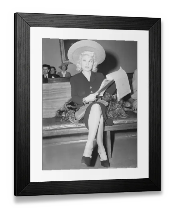 Framed Print : Mae West in Court Framed Print : Mae West in Court