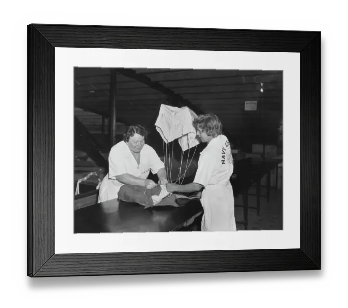 Framed Print : Final Exams for Parachute Riggers Framed Print : Final Exams for Parachute Riggers