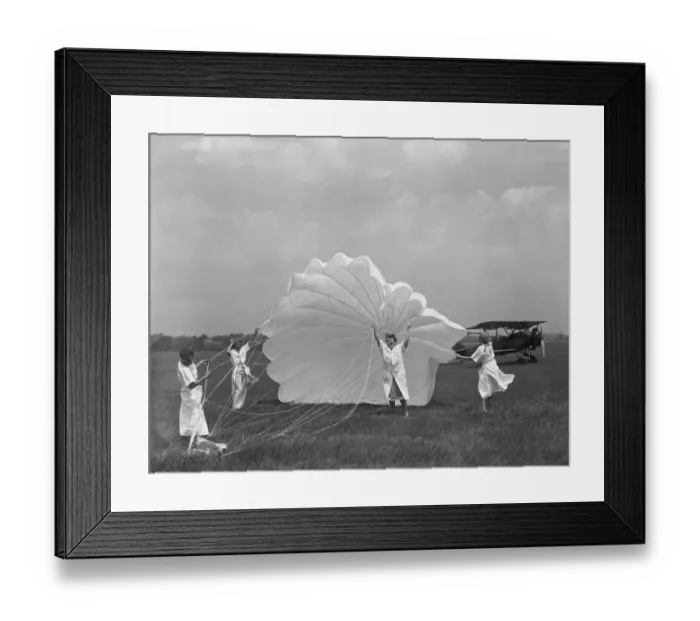Framed Print : Parachute Testing Framed Print : Parachute Testing
