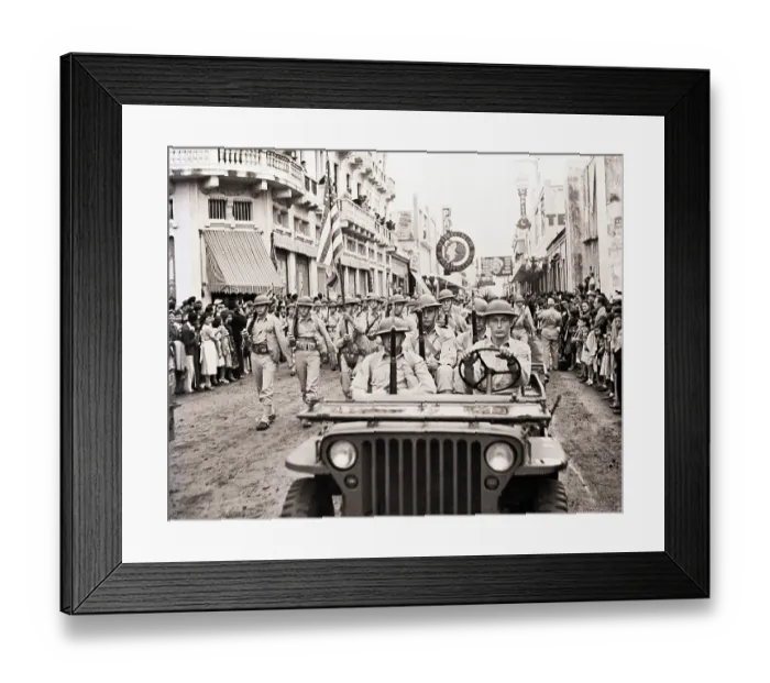 Framed Print : US Troops March in Guatemala's Independence Parade 1942 Framed Print : US Troops March in Guatemala's Independence Parade 1942