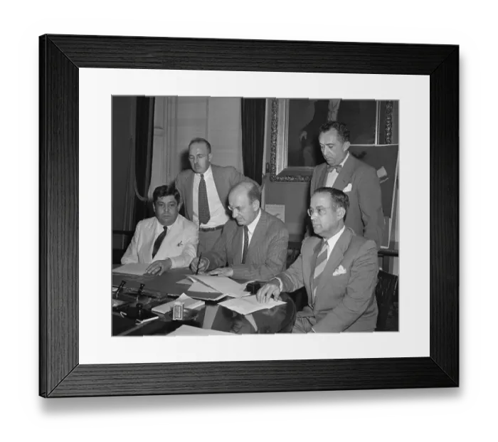 Framed Print : Harry Dexter White with Henry Morgenthau Framed Print : Harry Dexter White with Henry Morgenthau