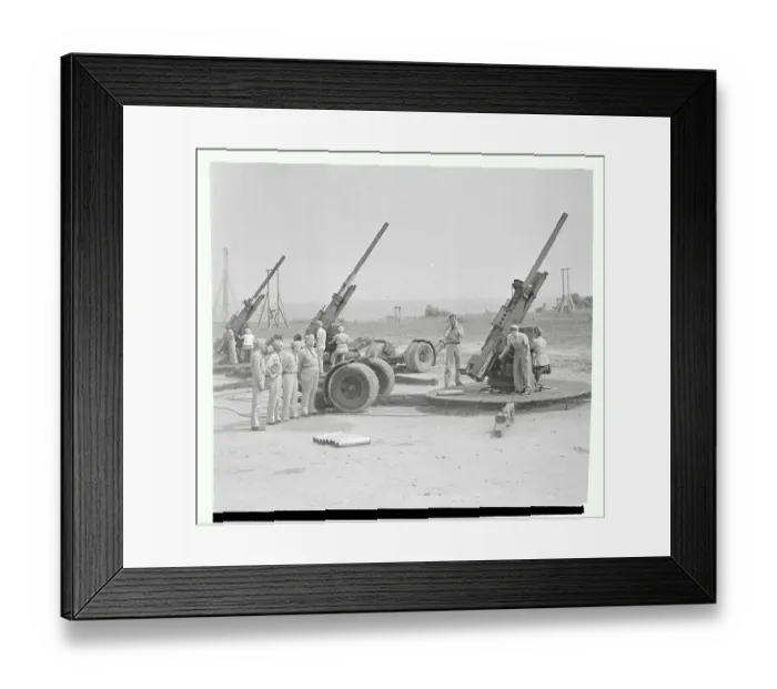 Framed Print : View of Women Working as Gun Crew