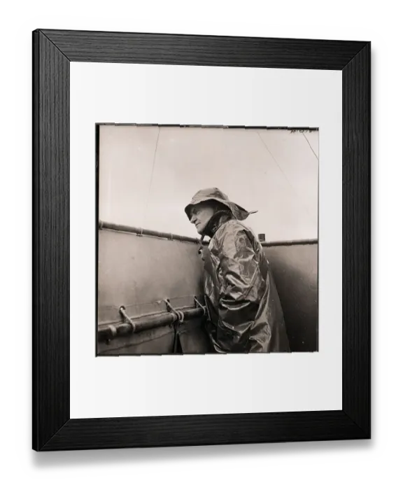 Framed Print : Admiral William Halsey Stands on Bridge Framed Print : Admiral William Halsey Stands on Bridge