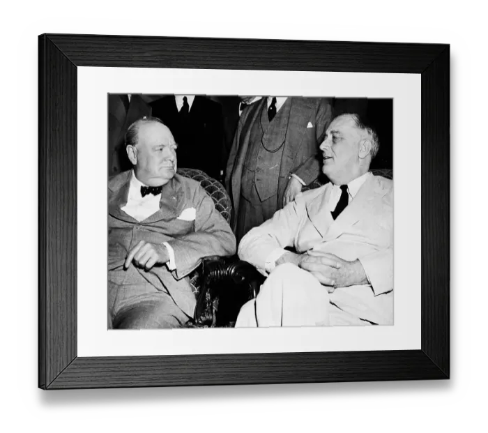 Framed Print : Winston Churchill and Franklin D. Roosevelt Framed Print : Winston Churchill and Franklin D. Roosevelt