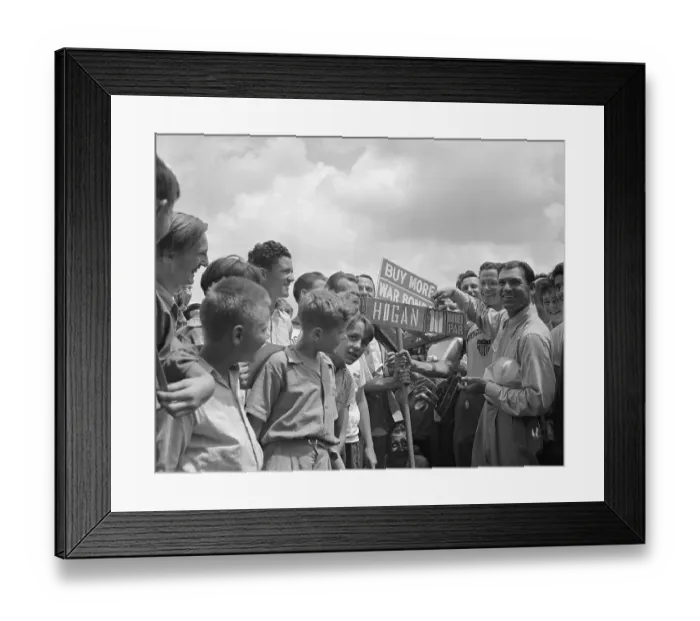 Framed Print : Ben Hogan Pointing to Record Score Framed Print : Ben Hogan Pointing to Record Score