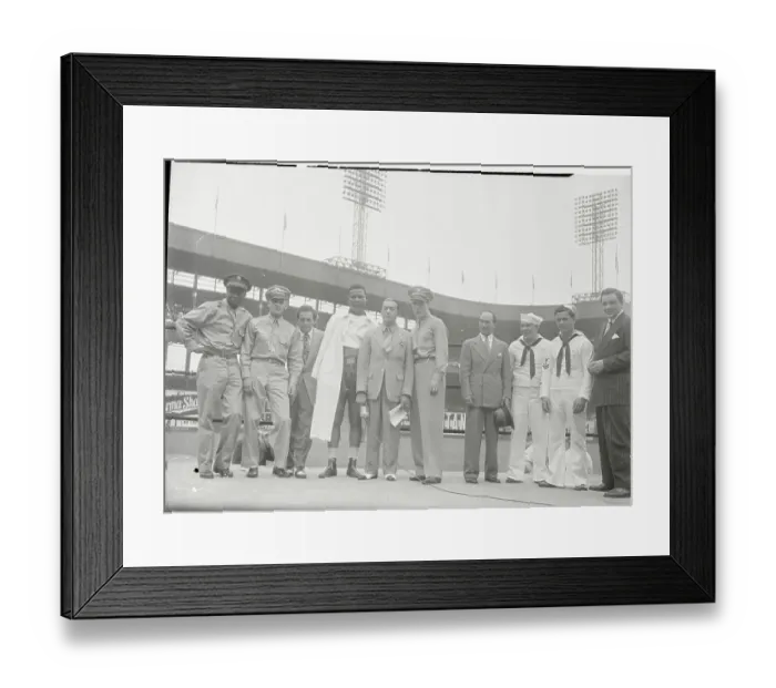 Framed Print : Harry Balogh with Sports Stars Framed Print : Harry Balogh with Sports Stars