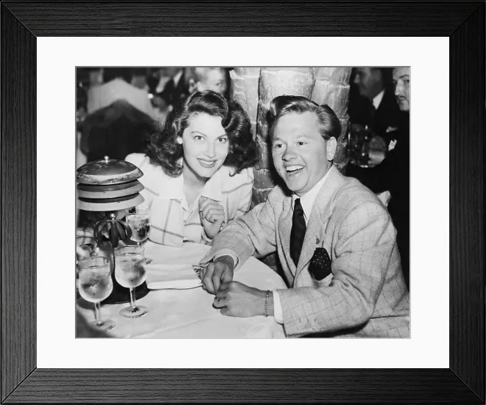 Framed Print : Mickey Rooney And Wife, Ava Gardner