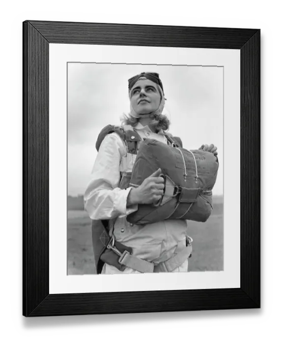 Framed Print : Woman Chute Jumper Framed Print : Woman Chute Jumper