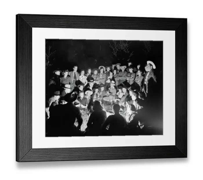 Framed Print : Group Singalong at Dude Ranch Framed Print : Group Singalong at Dude Ranch