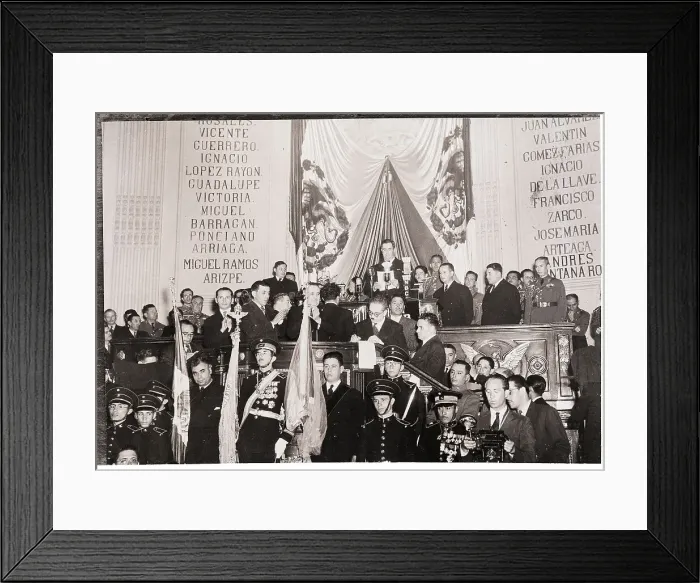 Framed Print : Avila Camacho Addressing Mexican Congress Framed Print : Avila Camacho Addressing Mexican Congress