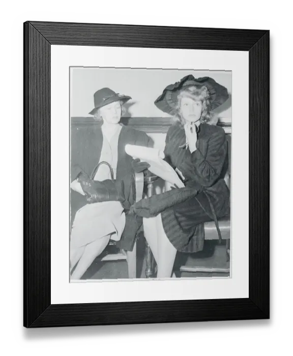 Framed Print : Rita Hayworth and Mrs. Volga Cansino Waiting Framed Print : Rita Hayworth and Mrs. Volga Cansino Waiting
