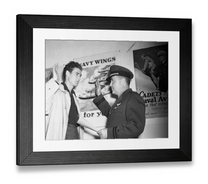 Framed Print : Ted Williams Being Sworn In Framed Print : Ted Williams Being Sworn In