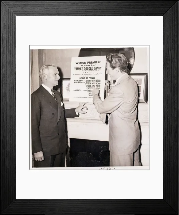 Framed Print : Dwight Green with War Bond Movie Chart Framed Print : Dwight Green with War Bond Movie Chart