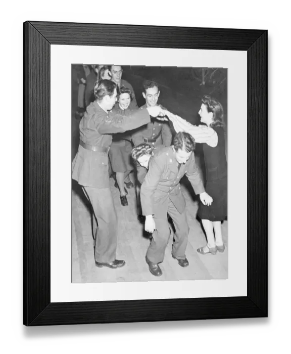 Framed Print : Soldiers Teaching the Conga Framed Print : Soldiers Teaching the Conga