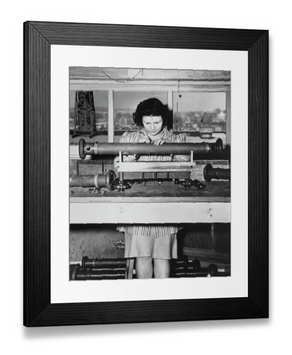 Framed Print : Women Working in Machine Shops to Aid War Effort Framed Print : Women Working in Machine Shops to Aid War Effort