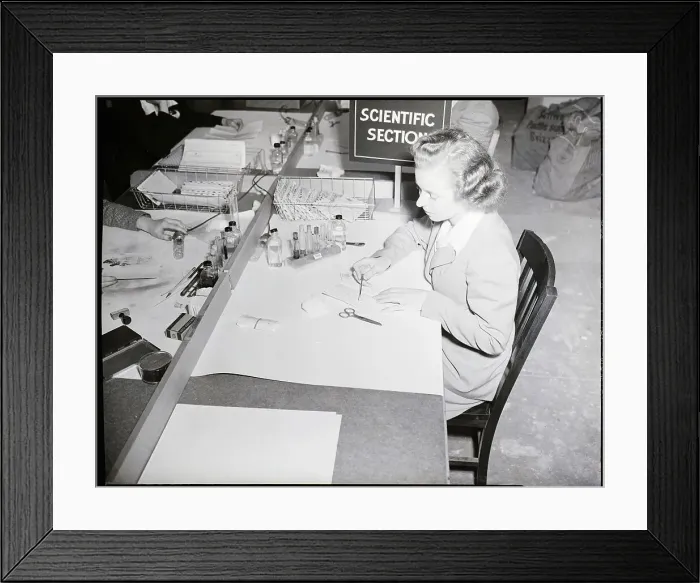 Framed Print : Woman Looking At Writing On Letter;Espio Framed Print : Woman Looking At Writing On Letter;Espio