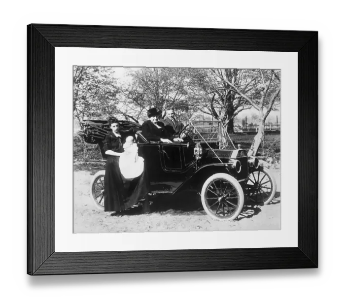 Framed Print : Henry Ford in a Model T Framed Print : Henry Ford in a Model T