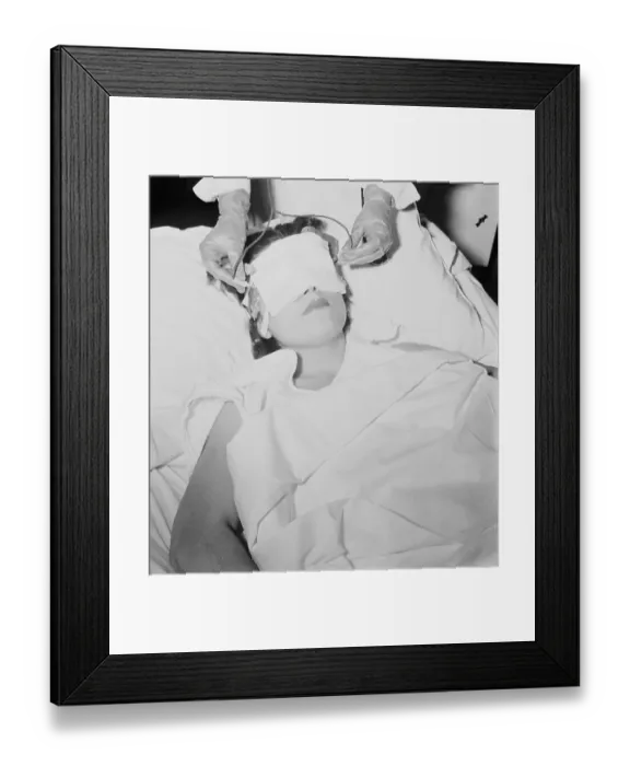 Framed Print : Patient Being Treated with Electric Shock