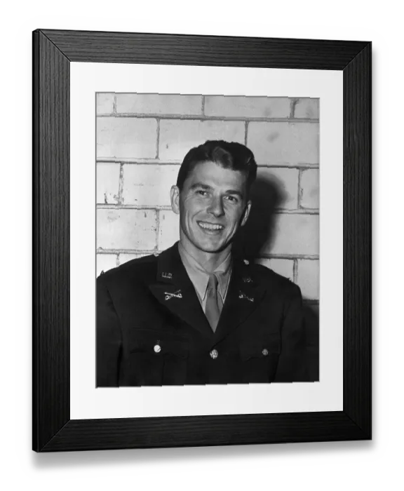Framed Print : Ronald Reagan in His Officer's Uniform Framed Print : Ronald Reagan in His Officer's Uniform