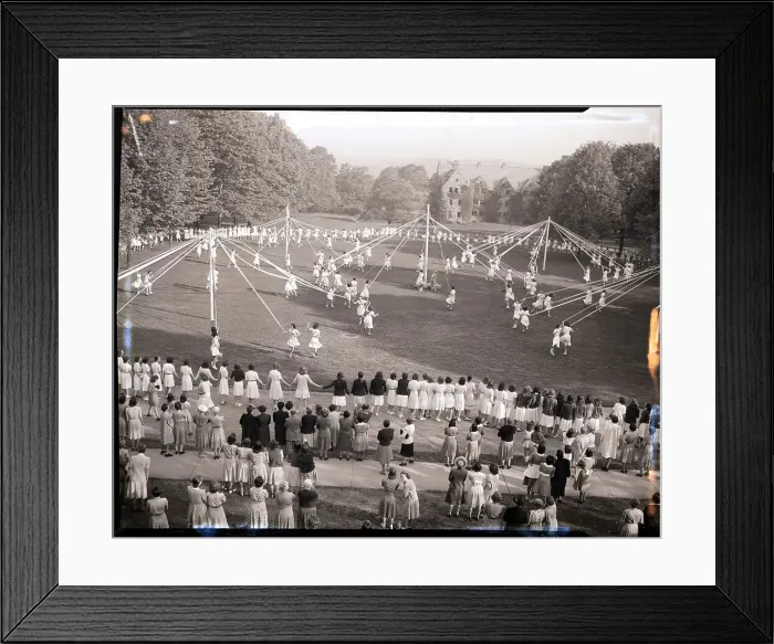 Framed Print : Bryn Mawr Students Dance Around Maypole Framed Print : Bryn Mawr Students Dance Around Maypole