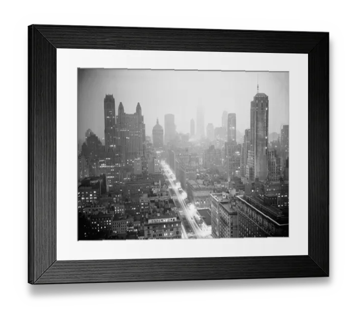 Framed Print : New York City With Almost All Lights Off Framed Print : New York City With Almost All Lights Off