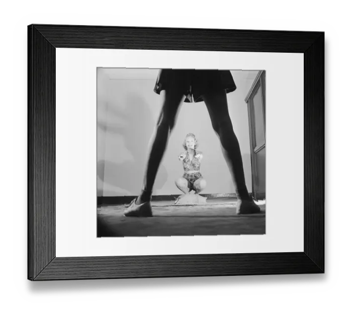 Framed Print : View Of Knee Bend Variation Thru Legs Framed Print : View Of Knee Bend Variation Thru Legs