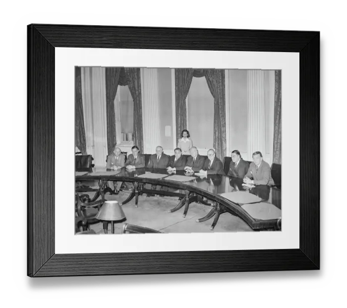 Framed Print : Mayor Fiorello H. La Guardia and War Cabinet in Session Framed Print : Mayor Fiorello H. La Guardia and War Cabinet in Session