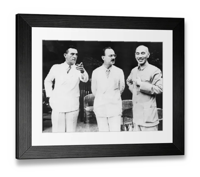 Framed Print : Colonel And Official W / Chiang Kai-Shek Framed Print : Colonel And Official W / Chiang Kai-Shek